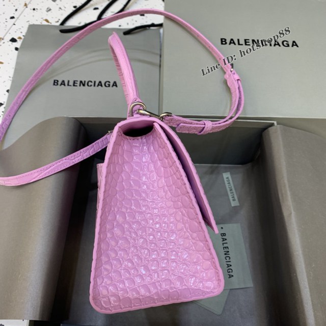 Balenciaga專櫃爆款女士小號手提包 巴黎世家藍紫色沙漏包 fyj1796